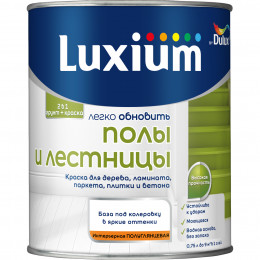 Краска для напольных покрытий водно-дисперсионная Luxium Полы и лестницы полуглянцевая база BC 0.75 л