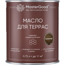 Масло деревозащитное для террас MasterGood палисандр 0.75 л
