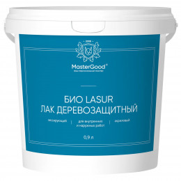 Лак лессирующий деревозащитный MasterGood Био Lasur бук 0.9 л
