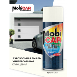 Аэрозольная эмаль универсальная Mobicar 0505-9010 MC RAL 9010 цвет белый глянцевый 520 мл
