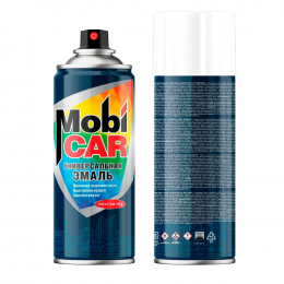 Аэрозольная эмаль универсальная Mobicar 0505-9010 MC RAL 9010 цвет белый глянцевый 520 мл