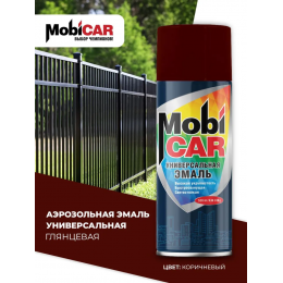 Аэрозольная эмаль универсальная Mobicar 0505-8016 MC RAL 8016 цвет коричневый глянцевый 520 мл