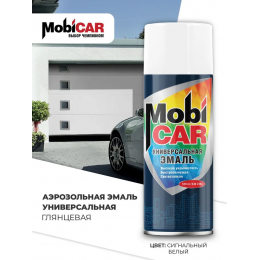 Аэрозольная эмаль универсальная Mobicar 0505-9003 MC RAL 9003 цвет сигнальный белый глянцевый 520 мл