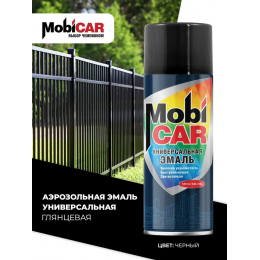 Аэрозольная эмаль универсальная Mobicar 0505-9005 MC RAL 9005 цвет черный глянцевый 520 мл