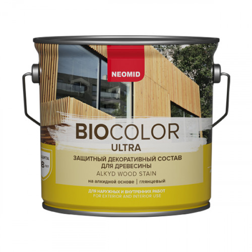 Пропитка для защиты древесины глянцевая Neomid Bio Color Ultra цвет сосна 0,9 л