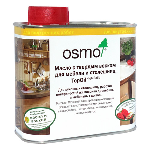 Масло для мебели и столешниц Osmo TopOil 3061 Акация шелковисто-матовое 0.5 л