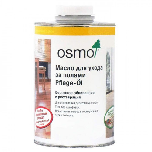 Масло для ухода за полами Osmo Pflege-Ol полуматовое антискользящее 3098 Бесцветное 1 л