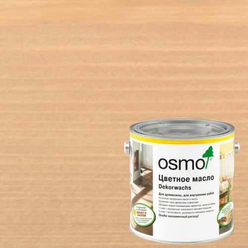 Масло с твердым воском для дерева Osmo Dekorwachs Transparent цвет 3102 Бук дымчатый шелковисто-матовый 0.22 л