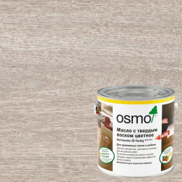 Масло с твердым воском для дерева Osmo Hartwachs-Ol Farbig цвет 3040 Белый шелковисто-матовое 2.5 л