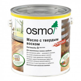 Масло с твердым воском для пола Osmo Hartwachs-Ol 3032 Бесцветное шелковисто-матовое 0.125 л