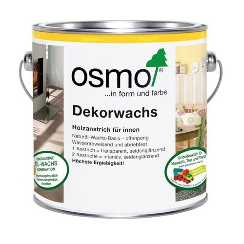 Масло цветное Osmo Dekorwachs Deckend для внутренних работ 3115 Светло - серое 0.75 л 