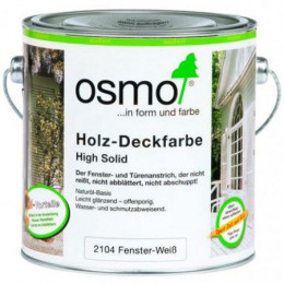 Краска укрывная белая для окон и дверей Osmo Holz-Deckfarbe 2104, 0.18 л