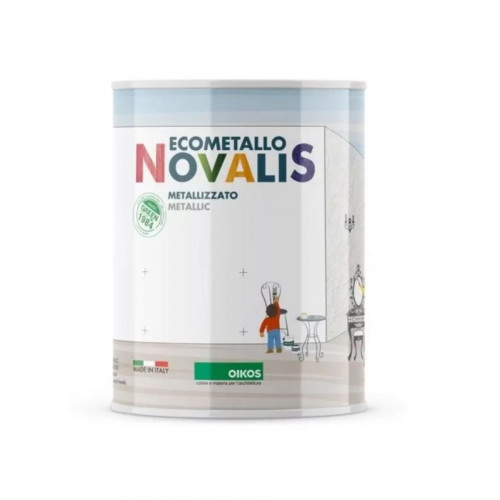 Эмаль металлизированная Oikos Novalis Metallizzato база NM 6005O 0,75 кг.