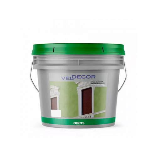 Краска декоративная силоксановая Oikos Veldecor матовая база TR 1 кг.