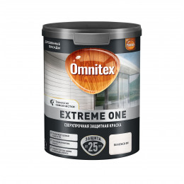 Краска для деревянных фасадов Omnitex Extreme One база BW полуматовая 0.9 л