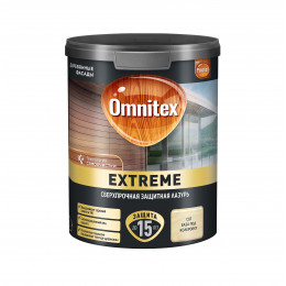 Пропитка декоративная для защиты древесины Omnitex Extreme база BC полуматовая 0.9 л