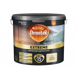 Пропитка декоративная для защиты древесины Omnitex Extreme база BC полуматовая 2.5 л