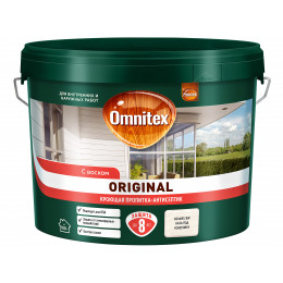 Пропитка декоративная для защиты древесины Omnitex Original база BW 9 л