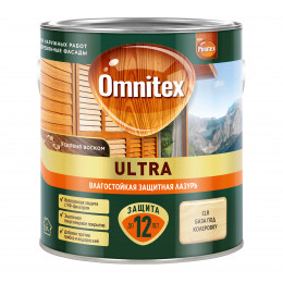 Пропитка декоративная для защиты древесины Omnitex Ultra AWB полуглянцевая бесцветная 2.5 л