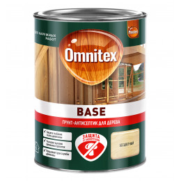 Грунт для защиты древесины Omnitex Base 0.9 л