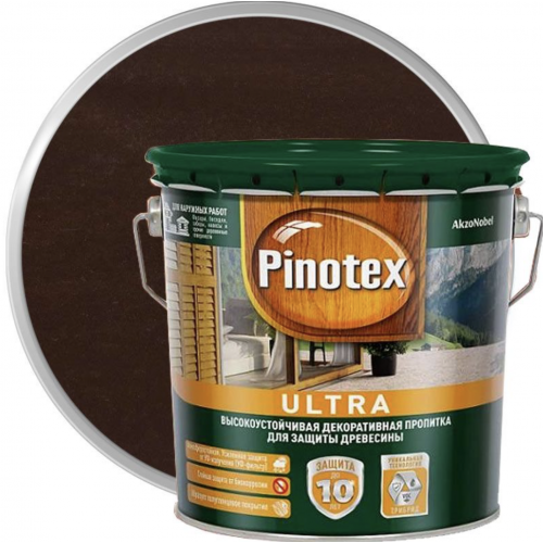 Пропитка декоративная для защиты древесины Pinotex Ultra AWB полуглянцевая палисандр 2,5 л