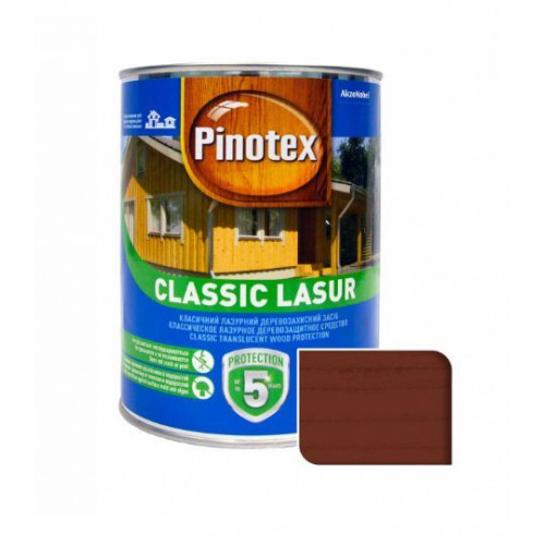 Пропитка декоративная для защиты древесины Pinotex Classic AWB красное дерево 1 л.