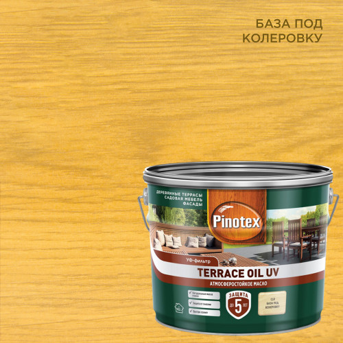 Масло для защиты древесины атмосферостойкое Pinotex Wood&Terrace Oil бесцветное 9 л