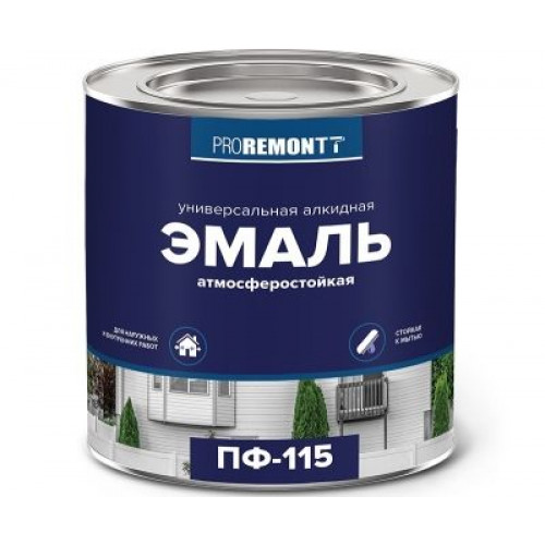 Эмаль ПФ-115 PROREMONTT Антрацит 0.9 кг Л-С
