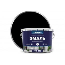 Эмаль ПФ-115 PROREMONTT Черный 10 кг