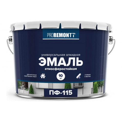 Эмаль ПФ-115 PROREMONTT Серый 10 кг