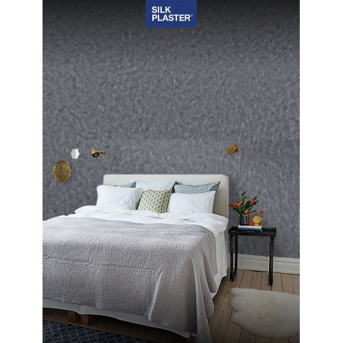Жидкие обои Silk Plaster Арт Дизайн 235 Стальной серый