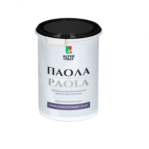 Краска для потолка Alteritaly Paola Flat глубокоматовая белая 0.9 л