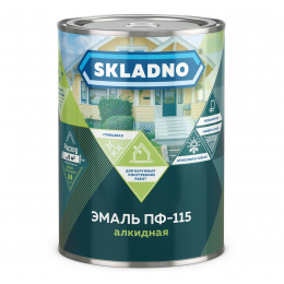 Эмаль ПФ-115 Skladno зеленая яркая 2.6 кг (1/6)