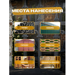 Грунт-эмаль по ржавчине 3 в 1 Sun Color черный 0.8 кг