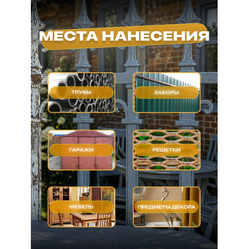 Грунт-эмаль по ржавчине 3 в 1 Sun Color графит 0.8 кг