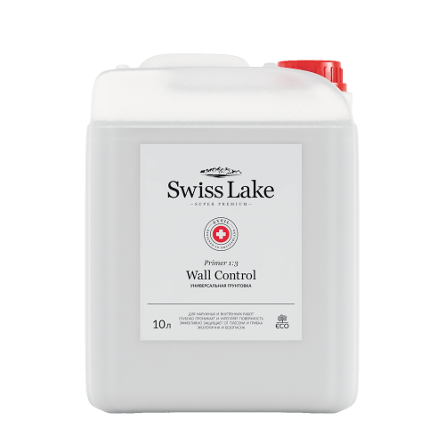 Грунтовка водно-дисперсионная Swiss Lake Primer 1:3 Wall Control универсальная 10 кг