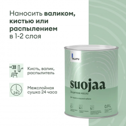 Масло для террас и садовой мебели SUOJAA TALATU 0,9 кг  (1/6) 
