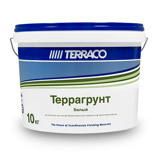Грунтовка проникающая пигментированная Terraco Terragrunt White цвет белый 10 л