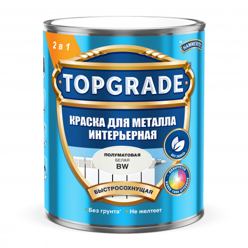 Краска для металлических поверхностей Topgrade интерьерная BW 0.9 л