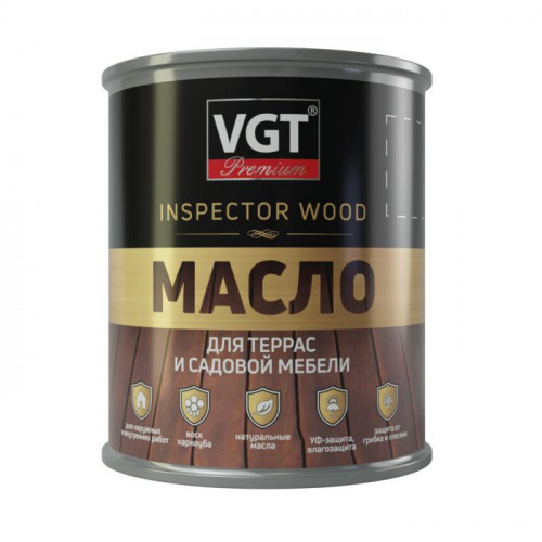 Масло для террас и садовой мебели VGT Дуб натуральный 1.8 кг
