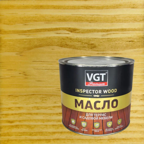 Масло для террас и садовой мебели VGT Дуб натуральный 1.8 кг