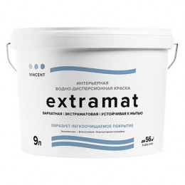 VINCENT EXTRAMAT краска интерьерная устойчивая к мытью, экстраматовая, база А 2.25 л