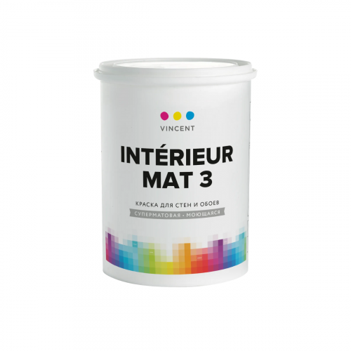 VINCENT INTERIEUR MAT I 3 краска для стен и обоев база А суперматовая 0,9 л