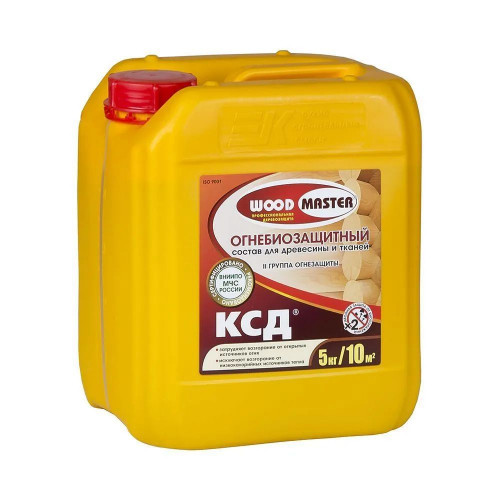 Огнебиозащитный состав для древесины и тканей Woodmaster КСД 5 кг