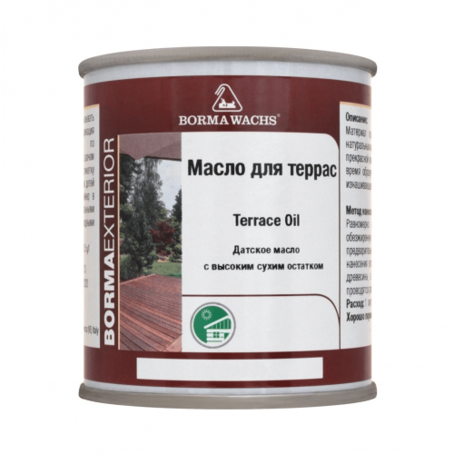 Масло датское для террас Borma Terrace Oil цвет 632 темный орех 5 л