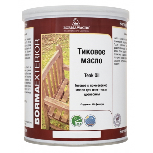 Масло тиковое для дерева Borma Teak Oil цвет 12048 светлый орех 1 л