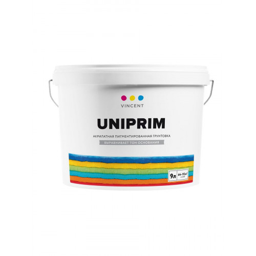 VINCENT UNIPRIM G 1 грунтовка пигментированная акрилатная 9 л