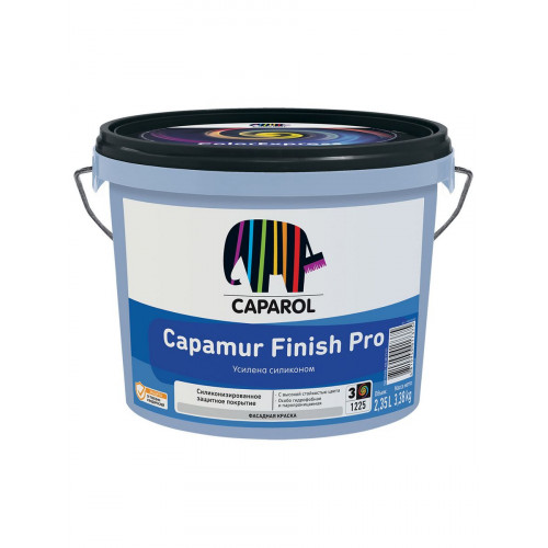 CAPAROL CAPAMUR FINISH PRO краска водно-дисперсионная для наружных работ База 3 2,35 л