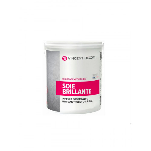 VINCENT DECOR SOIE BRILLIANTE декоративное перламутровое покрытие с эффектом шелка 4,5 л