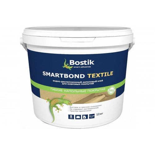 Клей для напольных покрытий Bostik SmartBond Textile 12 кг